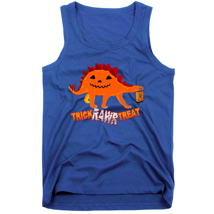 Halloween TRex Dinosaur Trick Rawr Treat Gift Funny Gift Tank Top