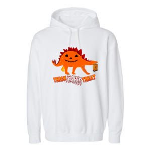 Halloween TRex Dinosaur Trick Rawr Treat Gift Funny Gift Garment-Dyed Fleece Hoodie