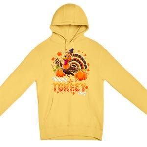 Happy Turkey Day Fall Autumn Thanksgiving Premium Pullover Hoodie