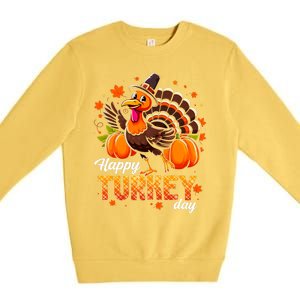 Happy Turkey Day Fall Autumn Thanksgiving Premium Crewneck Sweatshirt