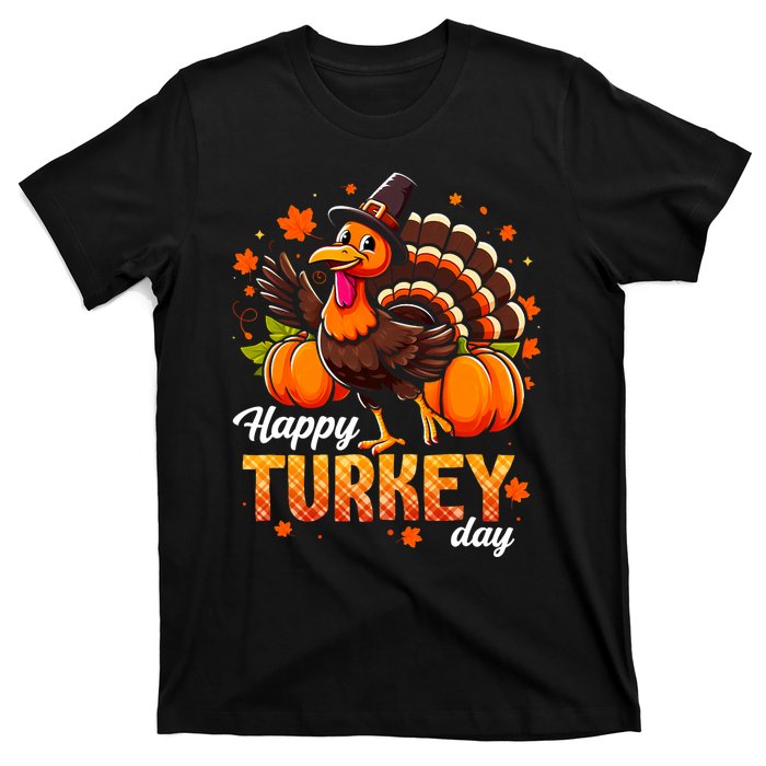 Happy Turkey Day Fall Autumn Thanksgiving T-Shirt