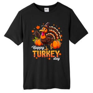 Happy Turkey Day Fall Autumn Thanksgiving Tall Fusion ChromaSoft Performance T-Shirt