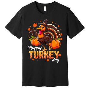 Happy Turkey Day Fall Autumn Thanksgiving Premium T-Shirt