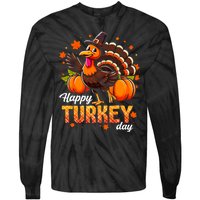 Happy Turkey Day Fall Autumn Thanksgiving Tie-Dye Long Sleeve Shirt