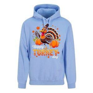 Happy Turkey Day Fall Autumn Thanksgiving Unisex Surf Hoodie