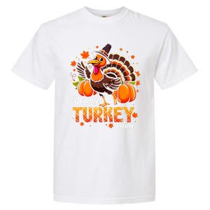 Happy Turkey Day Fall Autumn Thanksgiving Garment-Dyed Heavyweight T-Shirt