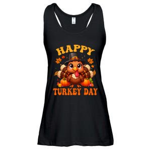 Happy Turkey Day Happy Thanksgiving Fall Ladies Essential Flowy Tank