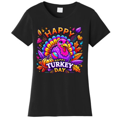 Happy Turkey Day Thanksgiving Female Turkey Women's T-Shirt