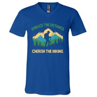 Hiking Through Distance Gift V-Neck T-Shirt