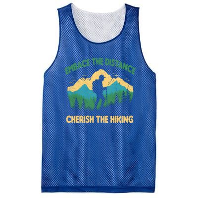 Hiking Through Distance Gift Mesh Reversible Basketball Jersey Tank