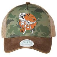 Halloween TRex Dinosaur Skeleton Legacy Tie Dye Trucker Hat