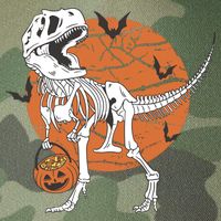 Halloween TRex Dinosaur Skeleton Legacy Tie Dye Trucker Hat