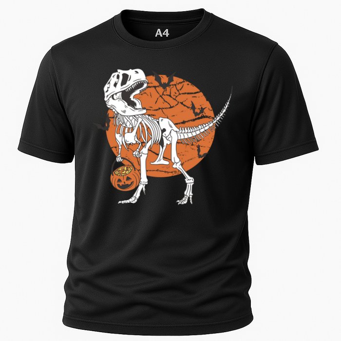 Halloween TRex Dinosaur Skeleton Cooling Performance Crew T-Shirt
