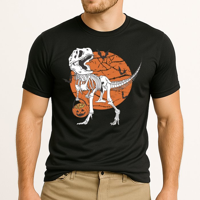 Halloween TRex Dinosaur Skeleton Cooling Performance Crew T-Shirt