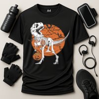 Halloween TRex Dinosaur Skeleton Cooling Performance Crew T-Shirt