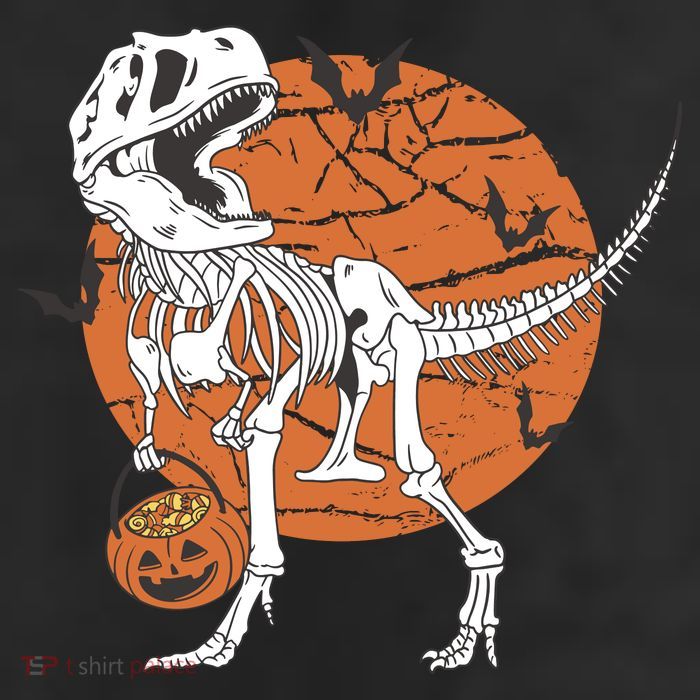 Halloween TRex Dinosaur Skeleton 11oz C Handle Ceramic Mug