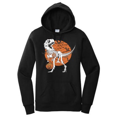 Halloween TRex Dinosaur Skeleton Women's Pullover Hoodie