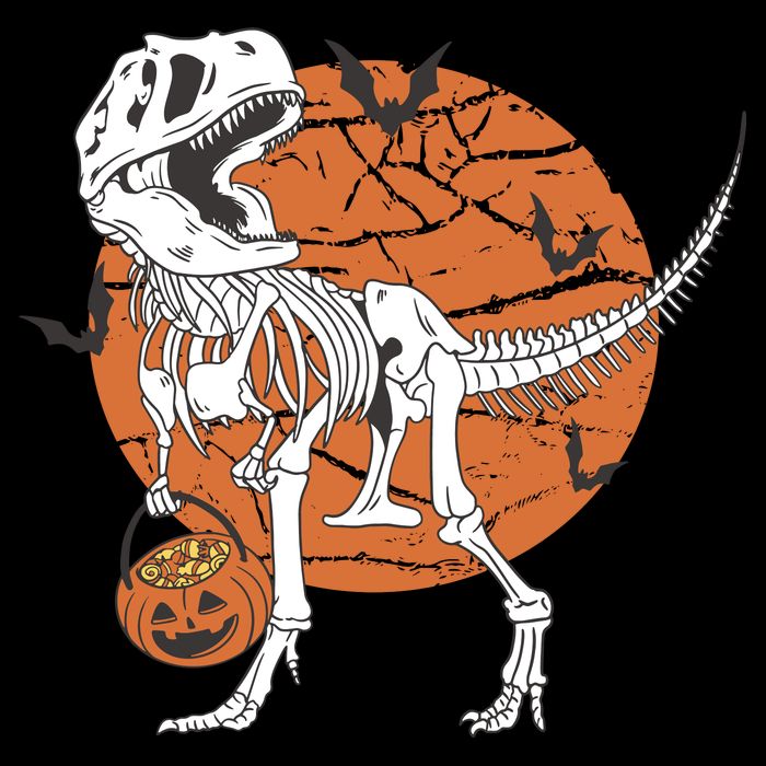 Halloween TRex Dinosaur Skeleton Youth Performance Sprint T-Shirt