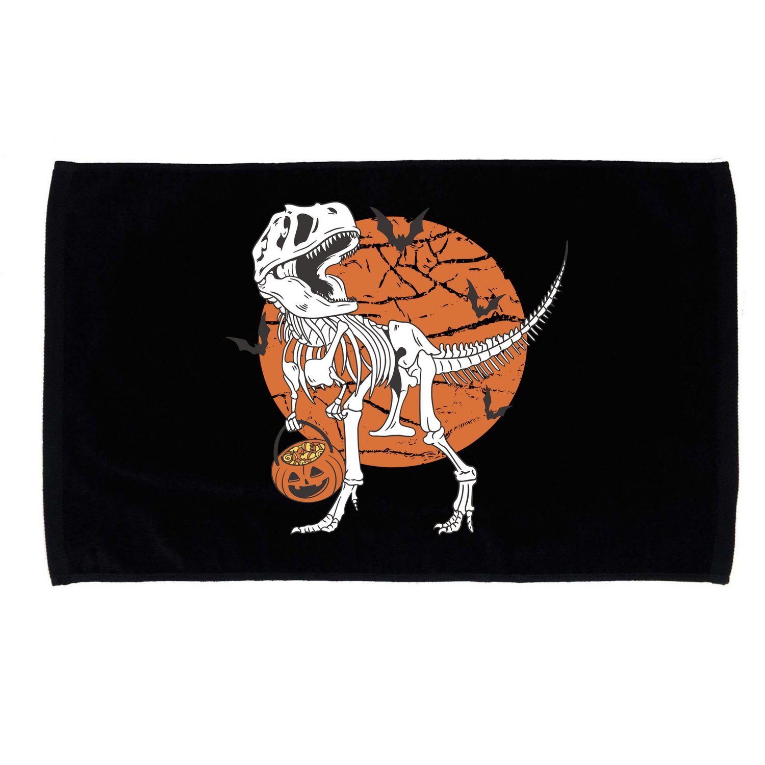 Halloween TRex Dinosaur Skeleton Microfiber Hand Towel