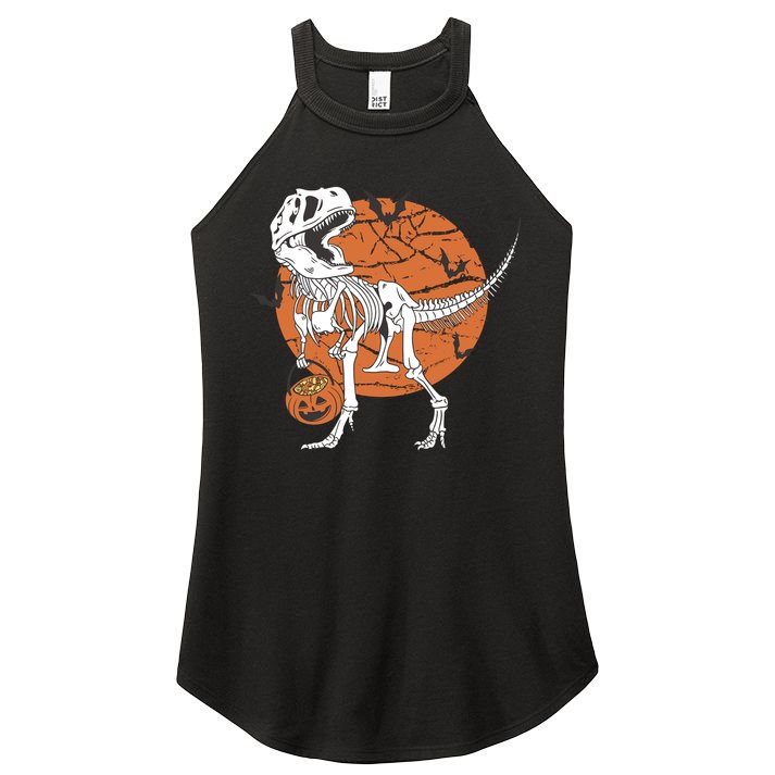 Halloween TRex Dinosaur Skeleton Women's Perfect Tri Rocker Tank