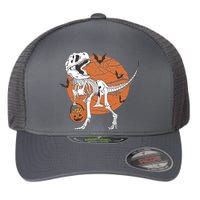 Halloween TRex Dinosaur Skeleton Flexfit Unipanel Trucker Cap