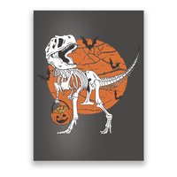 Halloween TRex Dinosaur Skeleton Poster