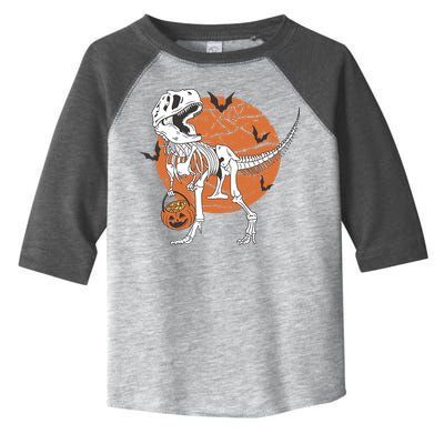 Halloween TRex Dinosaur Skeleton Toddler Fine Jersey T-Shirt