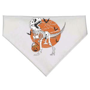 Halloween TRex Dinosaur Skeleton USA-Made Doggie Bandana