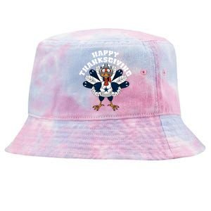 Happy Thanksgiving Dallas Cowboys Turkey Tie-Dyed Bucket Hat