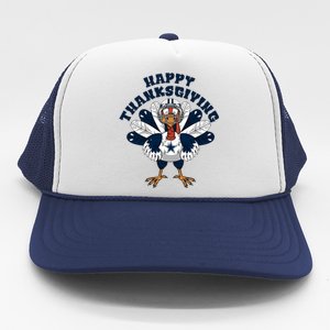 Happy Thanksgiving Dallas Cowboys Turkey Trucker Hat