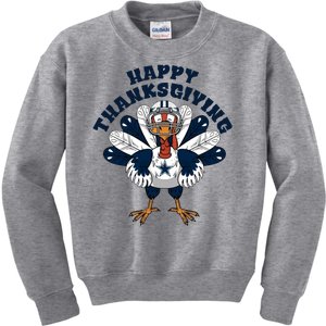 Happy Thanksgiving Dallas Cowboys Turkey Kids Sweatshirt