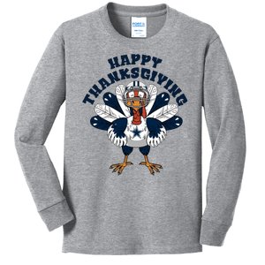 Happy Thanksgiving Dallas Cowboys Turkey Kids Long Sleeve Shirt