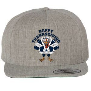 Happy Thanksgiving Dallas Cowboys Turkey Wool Snapback Cap