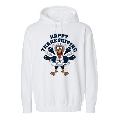 Happy Thanksgiving Dallas Cowboys Turkey Garment-Dyed Fleece Hoodie