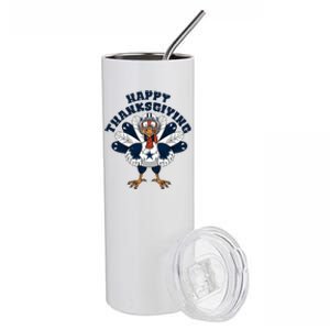 Happy Thanksgiving Dallas Cowboys Turkey Stainless Steel Tumbler