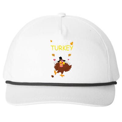 Happy Turkey Day Snapback Five-Panel Rope Hat