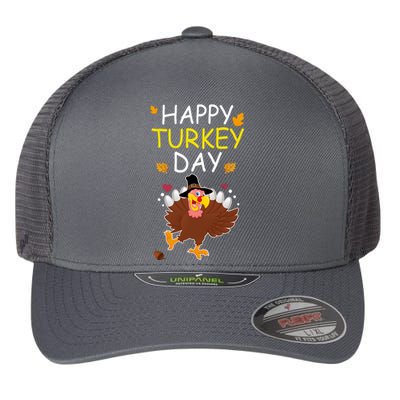 Happy Turkey Day Flexfit Unipanel Trucker Cap