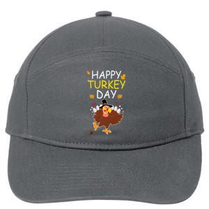 Happy Turkey Day 7-Panel Snapback Hat