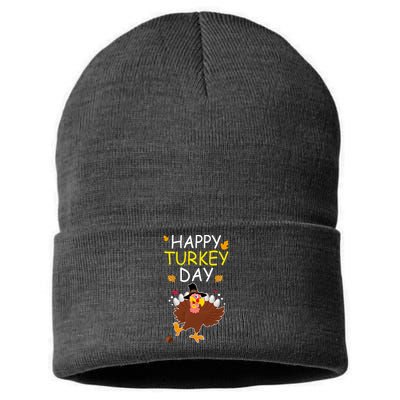 Happy Turkey Day Sustainable Knit Beanie