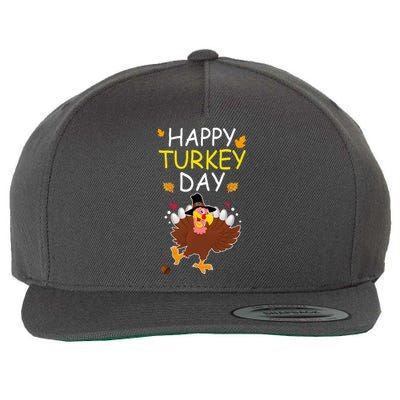 Happy Turkey Day Wool Snapback Cap