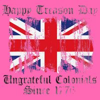 Happy Treason Day Ungrateful Colonials 1776 4th of July Stripe Pom Pom Beanie