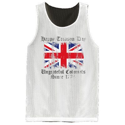 Happy Treason Day Ungrateful Colonials 1776 4th of July Mesh Reversible Basketball Jersey Tank