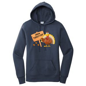 Happy Turkey Day Funny Thanksgiving Family Graphic Gift Women's Pullover Hoodie