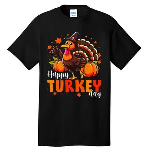 Happy Turkey Day Fall Autumn Thanksgiving Gift Tall T-Shirt