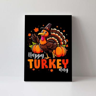 Happy Turkey Day Fall Autumn Thanksgiving Gift Canvas