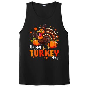 Happy Turkey Day Fall Autumn Thanksgiving Gift PosiCharge Competitor Tank