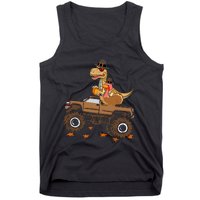 Happy Thanksgiving Dinosaur Turkey Riding Truck Tank Top