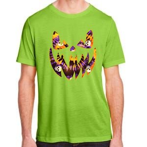 Halloween Tie Dye Jackolantern Face Adult ChromaSoft Performance T-Shirt