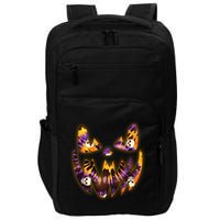 Halloween Tie Dye Jackolantern Face Impact Tech Backpack