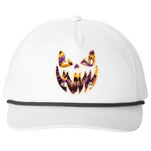 Halloween Tie Dye Jackolantern Face Snapback Five-Panel Rope Hat